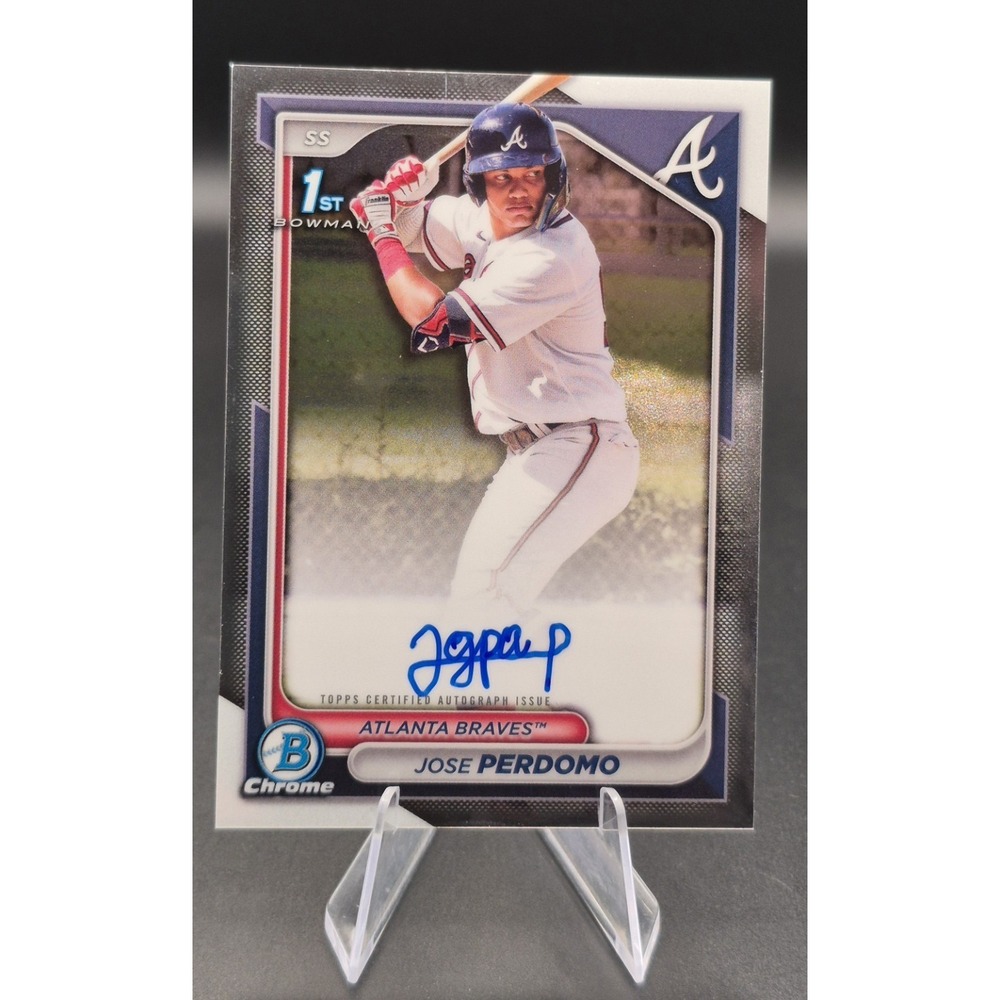 2024 Bowman Chrome Jose Perdomo #CPA-JP 1st Bowman Autograph (RC) Atlanta Braves